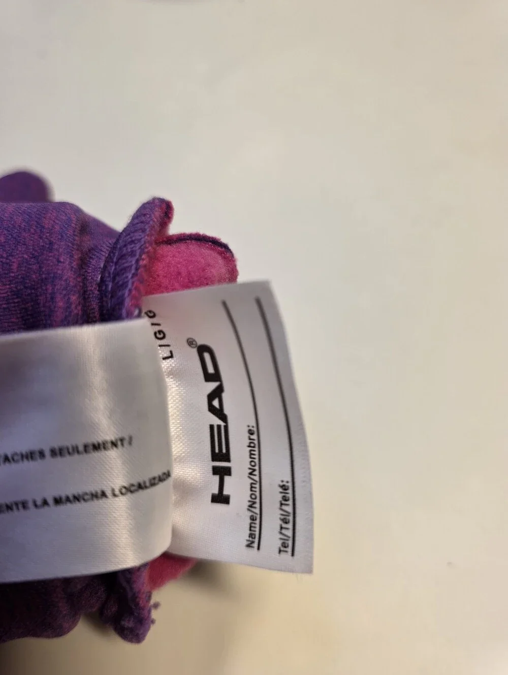 HEAD Kids Large 2-Pair Touchscreen Running Gloves Black Purple Athletic Winter